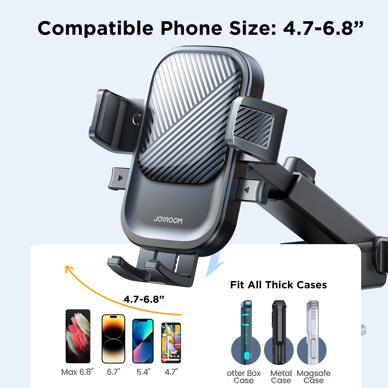 Joyroom Universal Car Mount Phone Holder with Suction Cup Base Dashboard Car Cell Phone Stand For iPhone Samsung Google Huawei